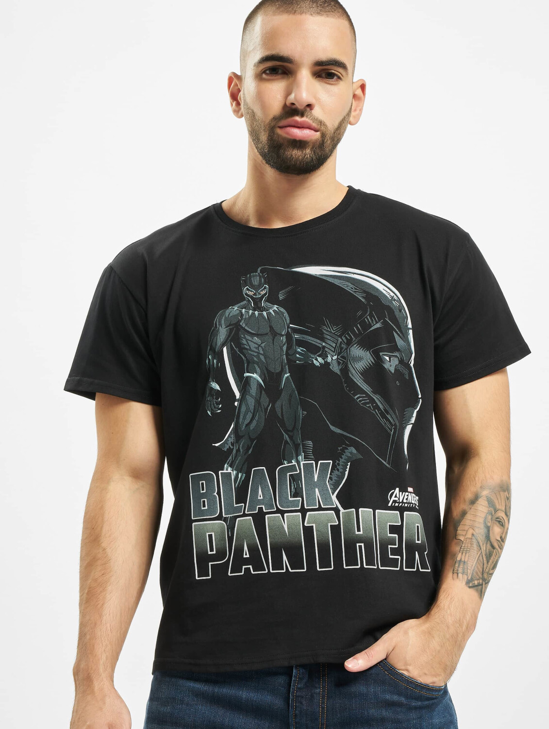 Merchcode T-Shirt Black Panther Logo black (MC438BLK)