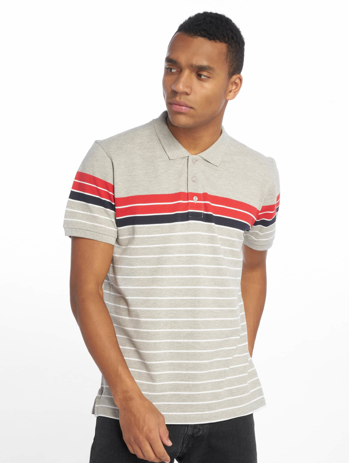 Urban Classics Poloshirt Classic Stripe grey (TB2698GRY)