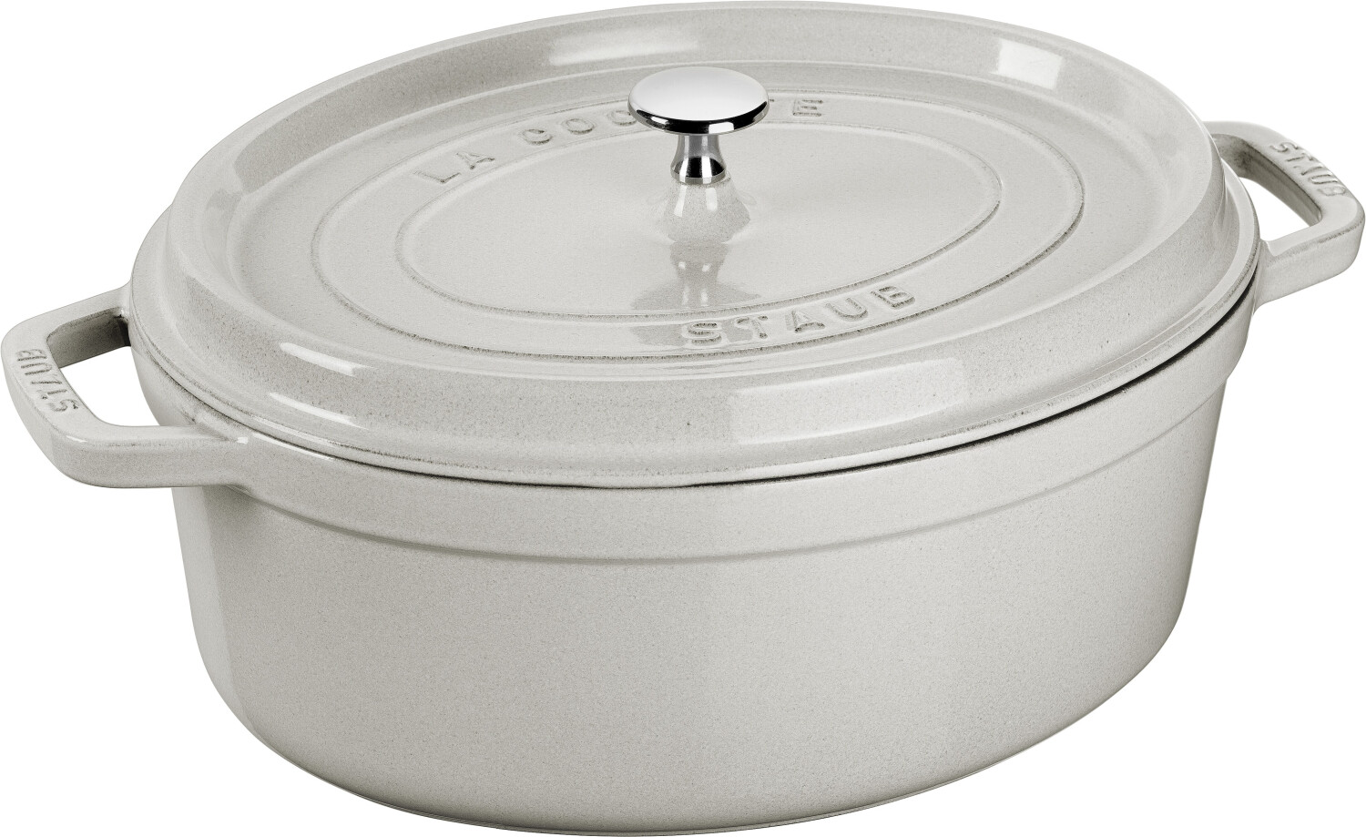 Staub Oval Cocotte 23 cm white truffle
