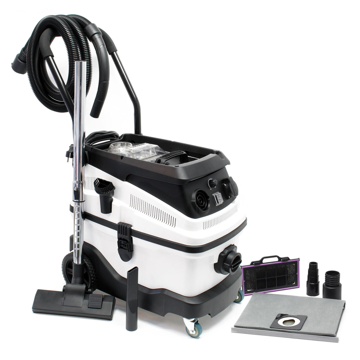 Wiltec Wet dry vacuum cleaner 1600W multipurpose vacuum cleaner 30L