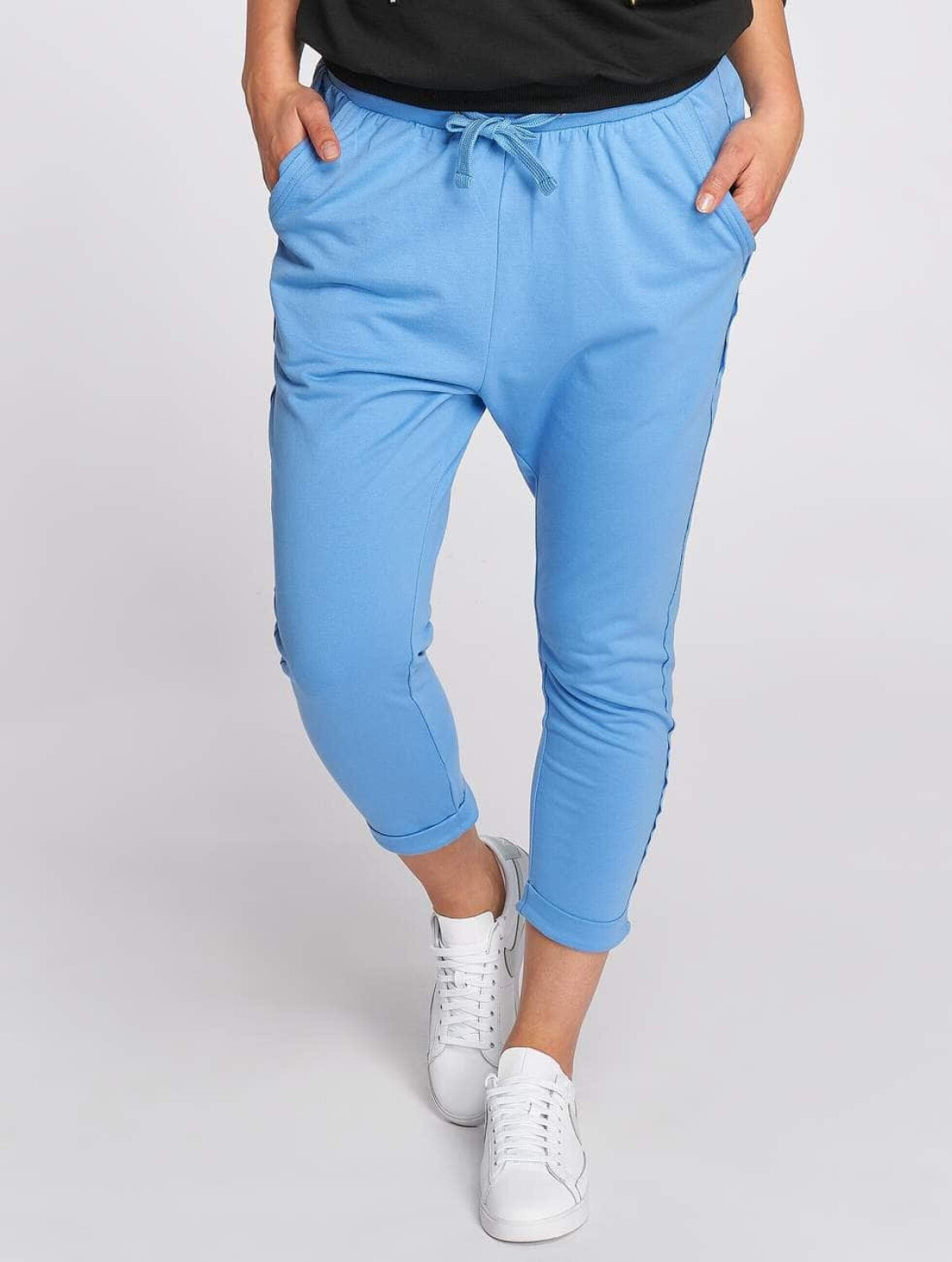 Urban Classics Sweatpants Open Edge Terry Turn Up blue (TB1962HORBLU)