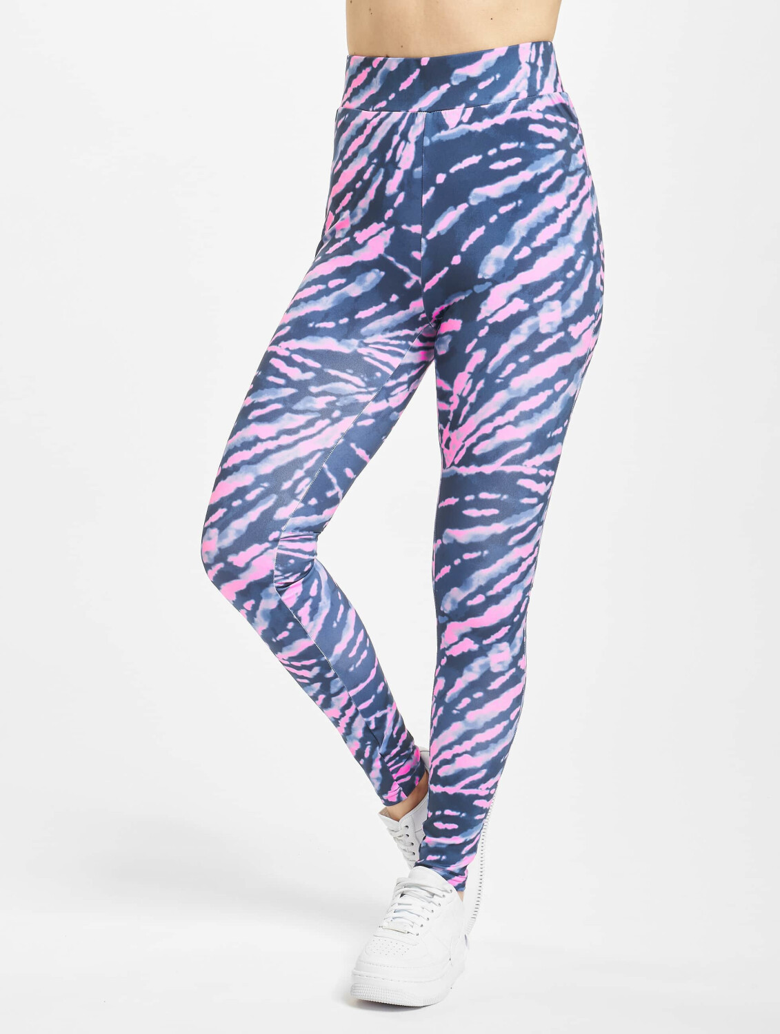 Urban Classics Leggings High Waist Tie Dye blue (TB344302444)