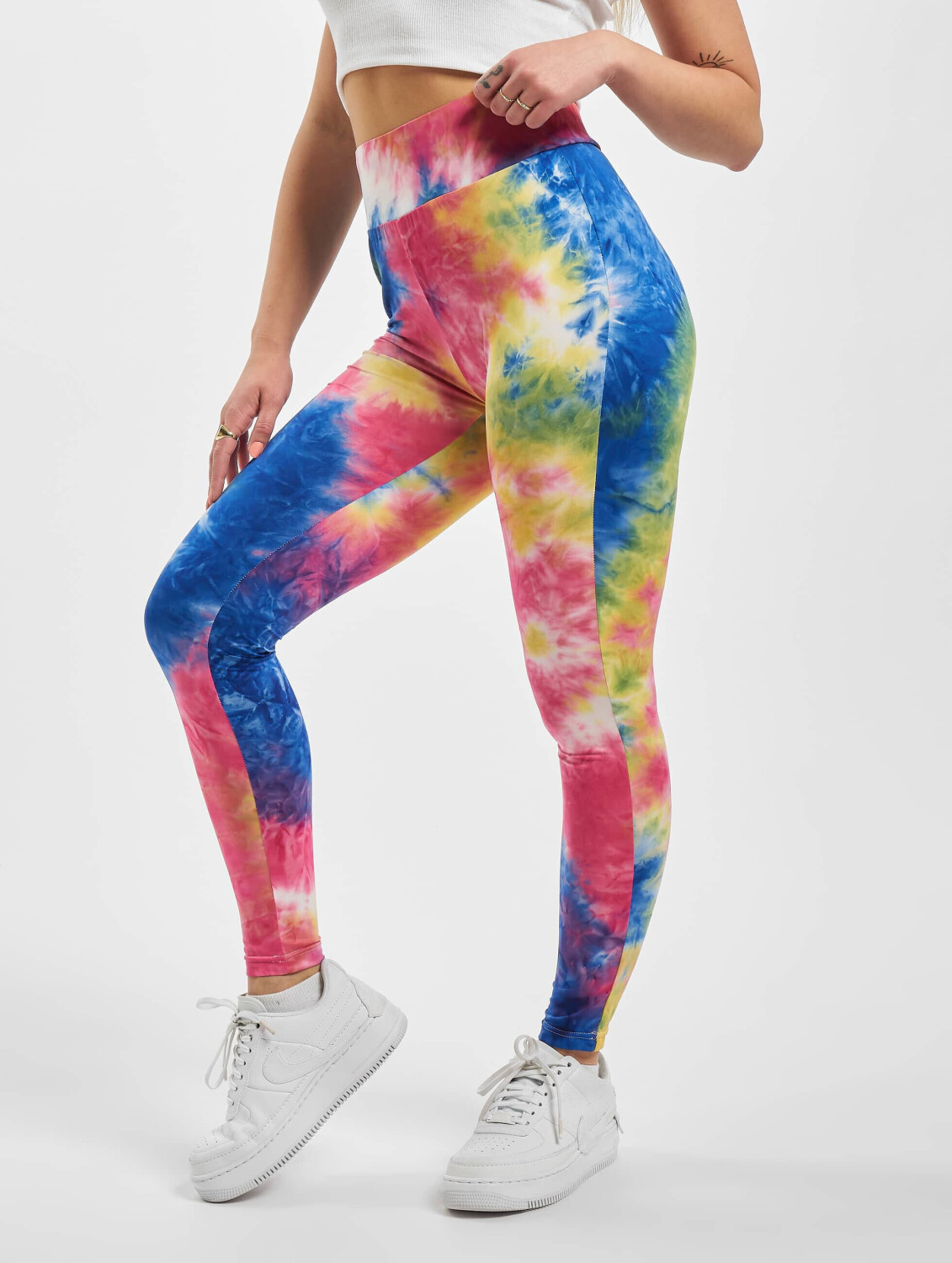 Urban Classics Leggings Ladies Tie Dye High Waist blue (TB365802691)