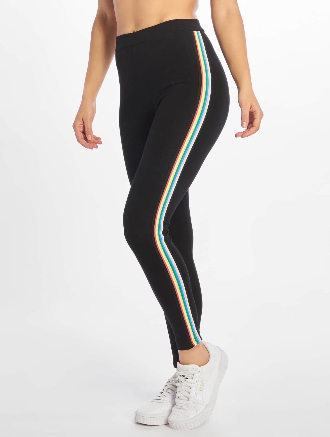 Urban Classics Leggings Multicolor Side Taped black (TB2641BLK)