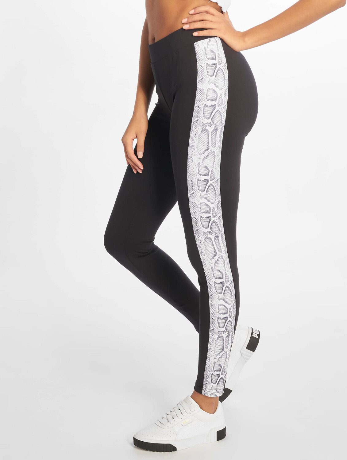 Urban Classics Leggings Side Striped Pattern black (TB2637BLKSNA)