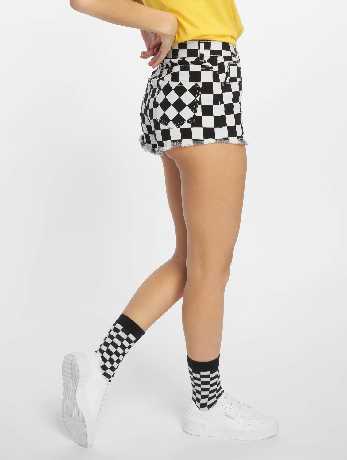Urban Classics Shorts Check Twill black (TB2656CHE)