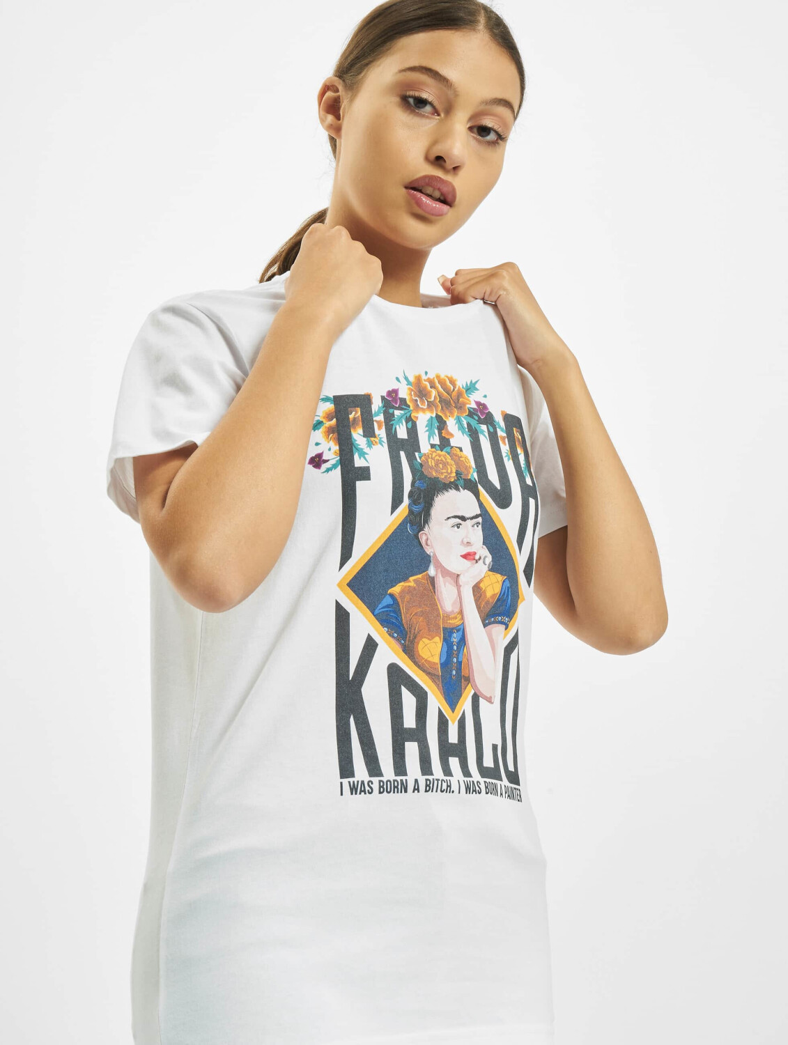 Merchcode T-Shirt Frida Kahlo Born white (MC545220)