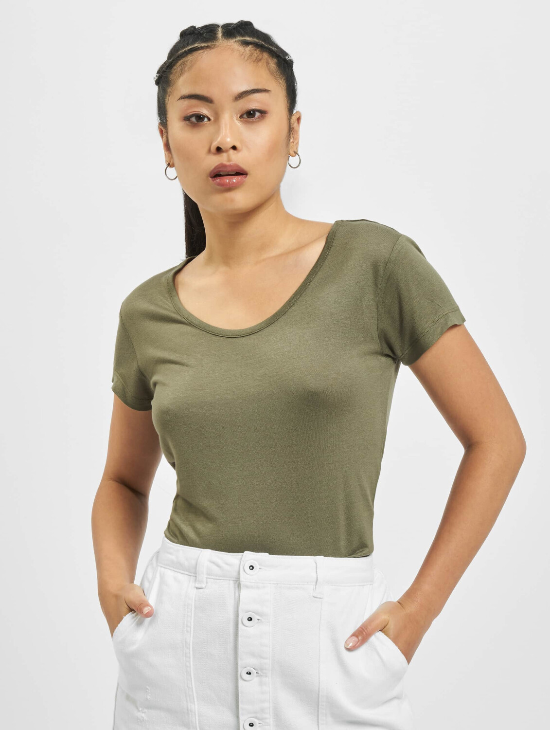 Urban Classics T-Shirt Ladies Basic Viscose olive (TB1510OLV)