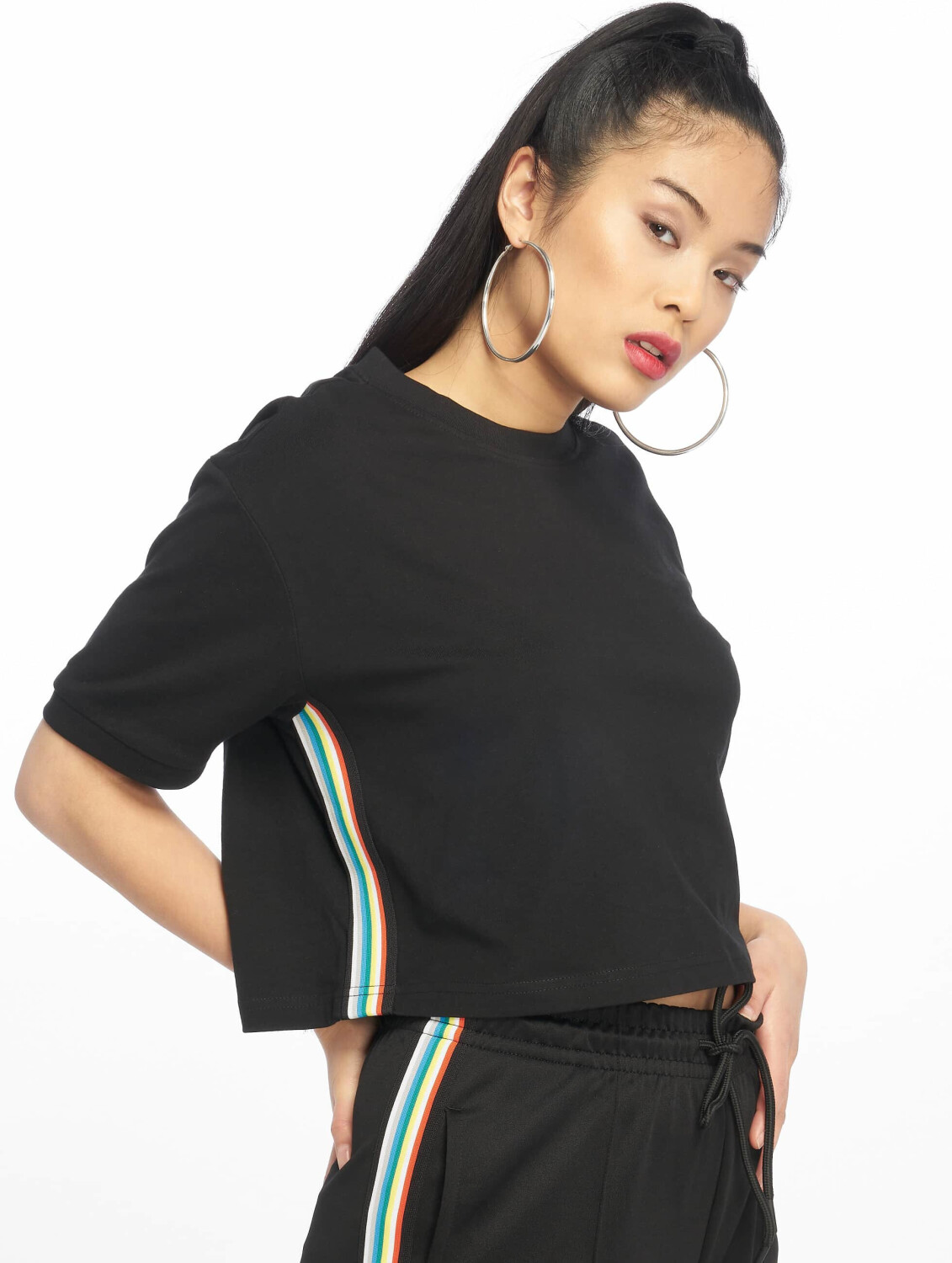 Urban Classics T-Shirt Multicolor Side Taped black (TB2642BLK)