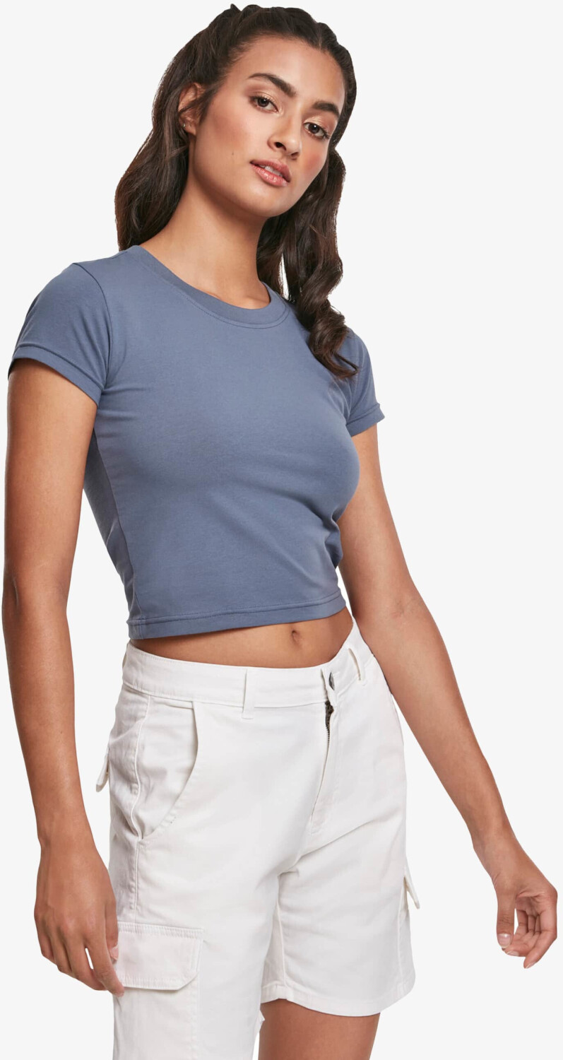 Urban Classics T-Shirt Stretch Jersey Cropped blue (TB275402428)