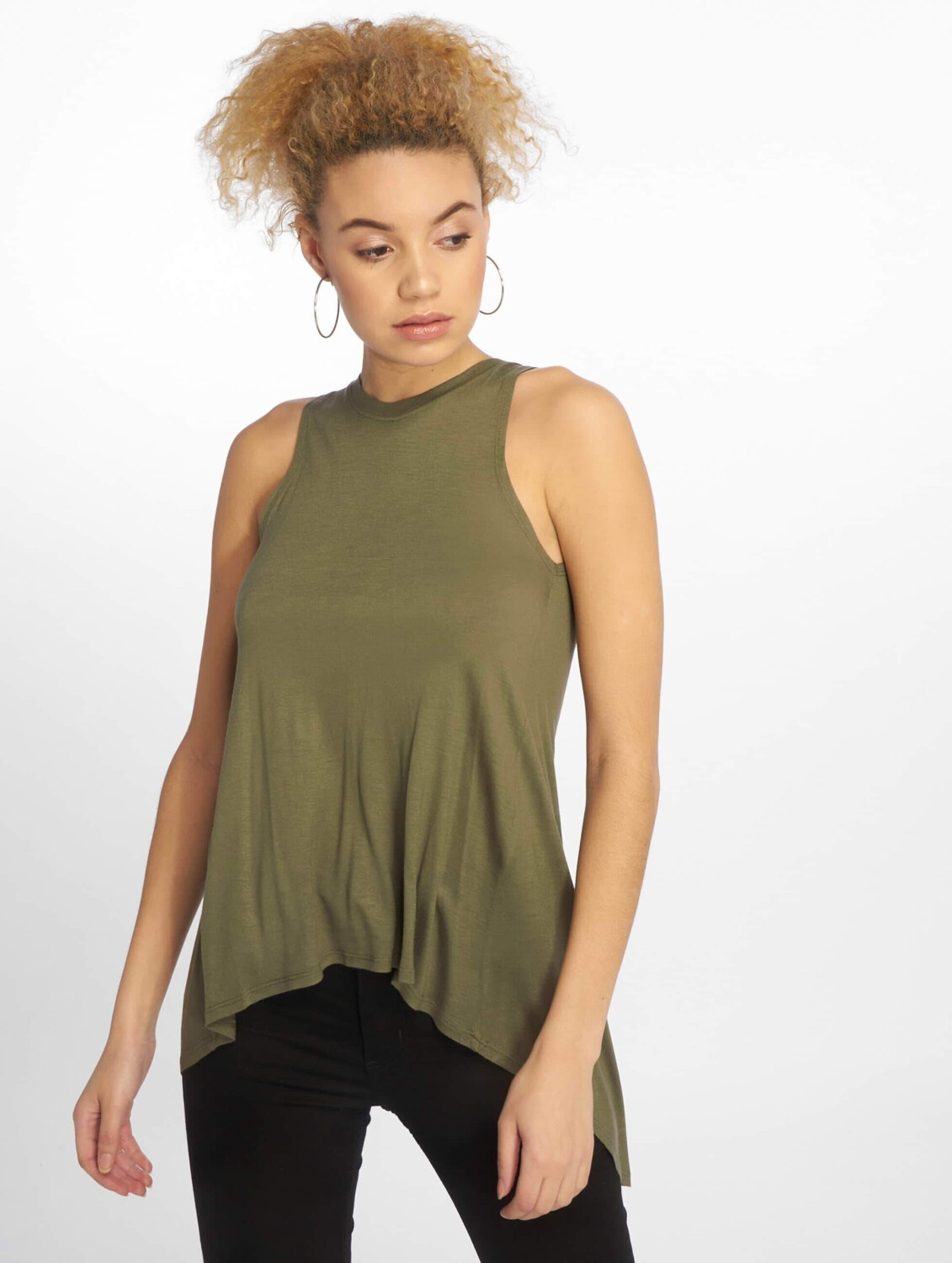 Urban Classics Top Ladies HiLo Viscose olive (TB1509OLV)