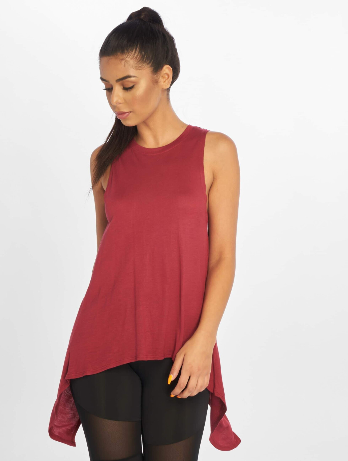 Urban Classics Top Ladies HiLo Viscose red (TB1509BURG)