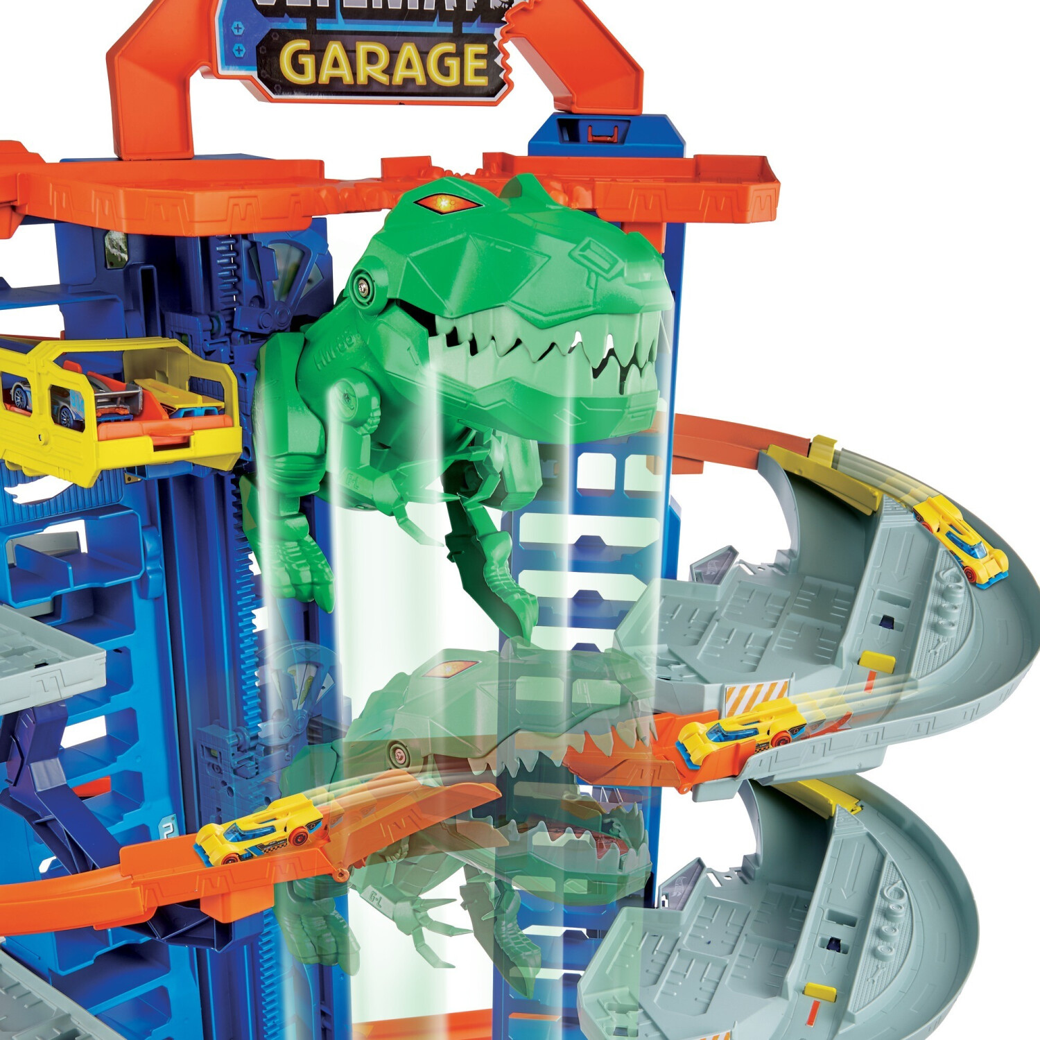 HOT WHEELS Super Dino Robot Garage Hot Wheels City pas cher
