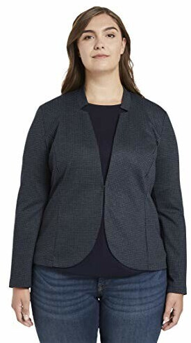 Tom Tailor My True Me Checked Blazer (1021358) grey houndtooth check