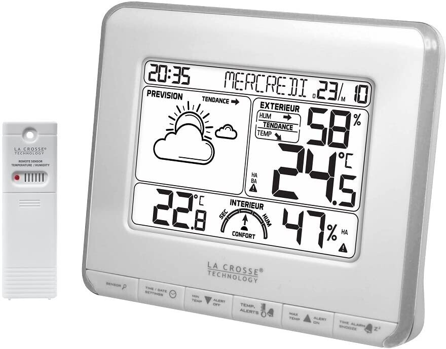 La Crosse Technology WS6818 blanc/argenté