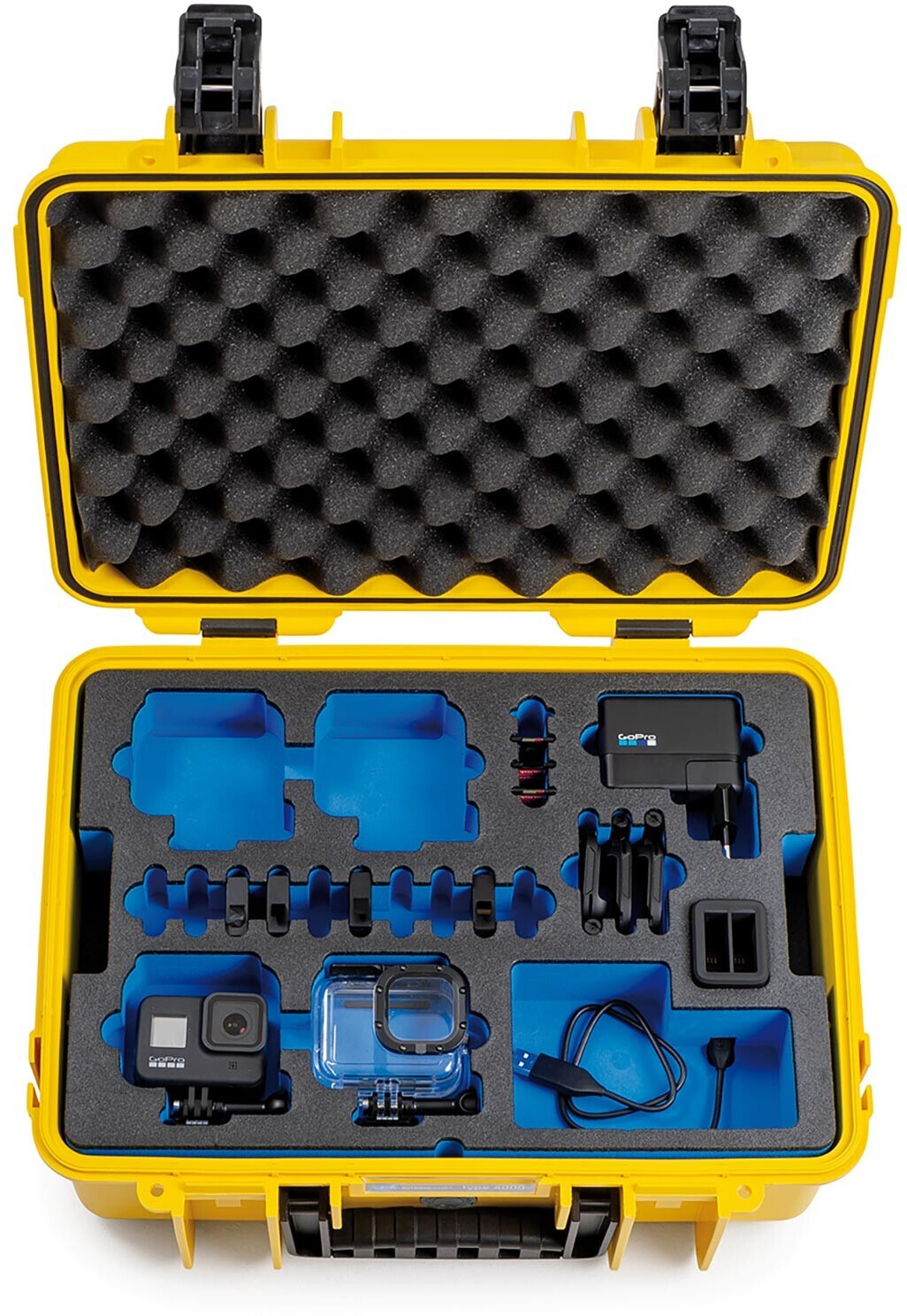 B&W Outdoor Case Type 4000 incl. GoPro HERO8 Black Inlay Yellow