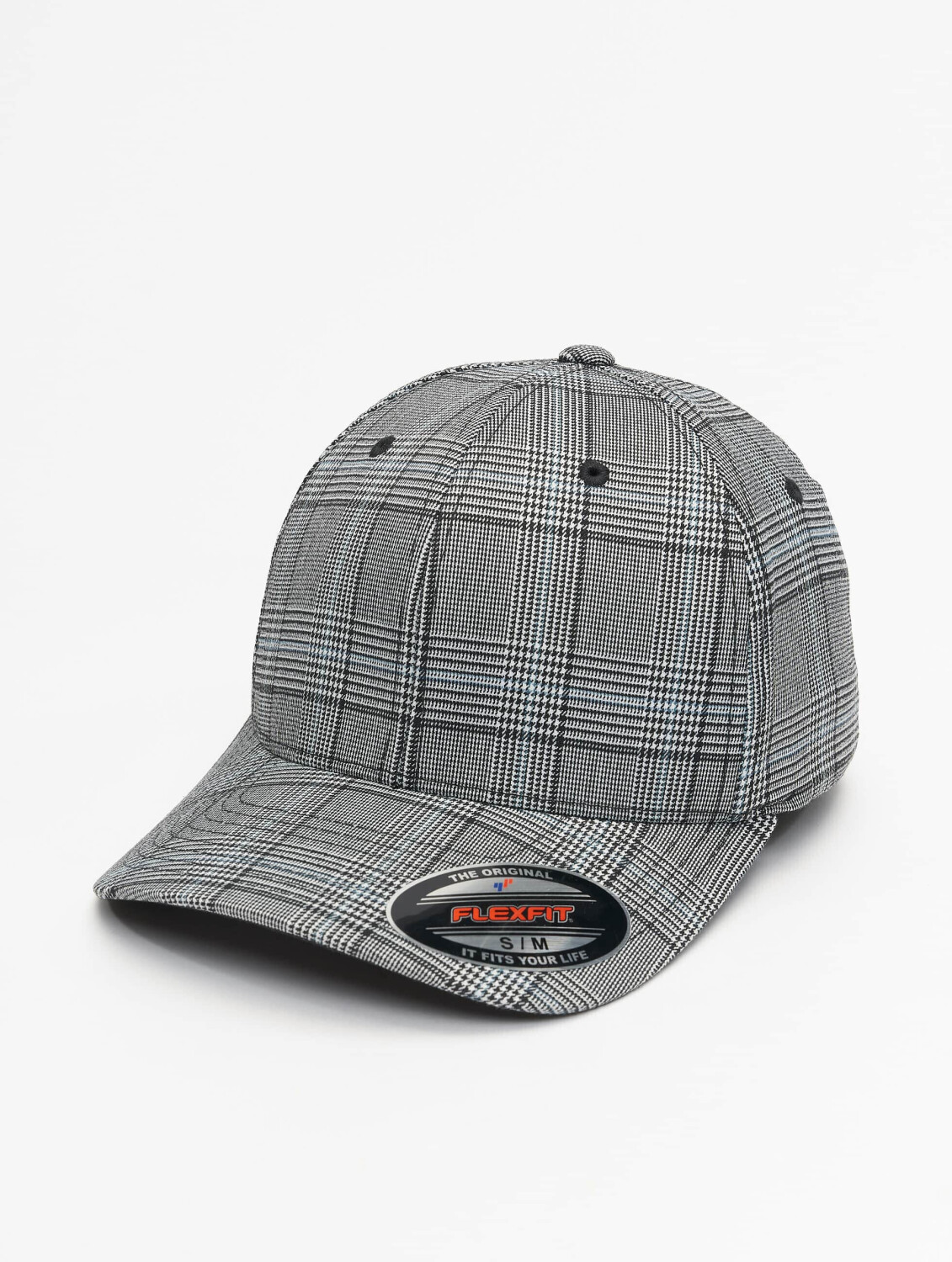 Flexfit Flexfitted Cap Glen Check black (UC6196BLKWHT)