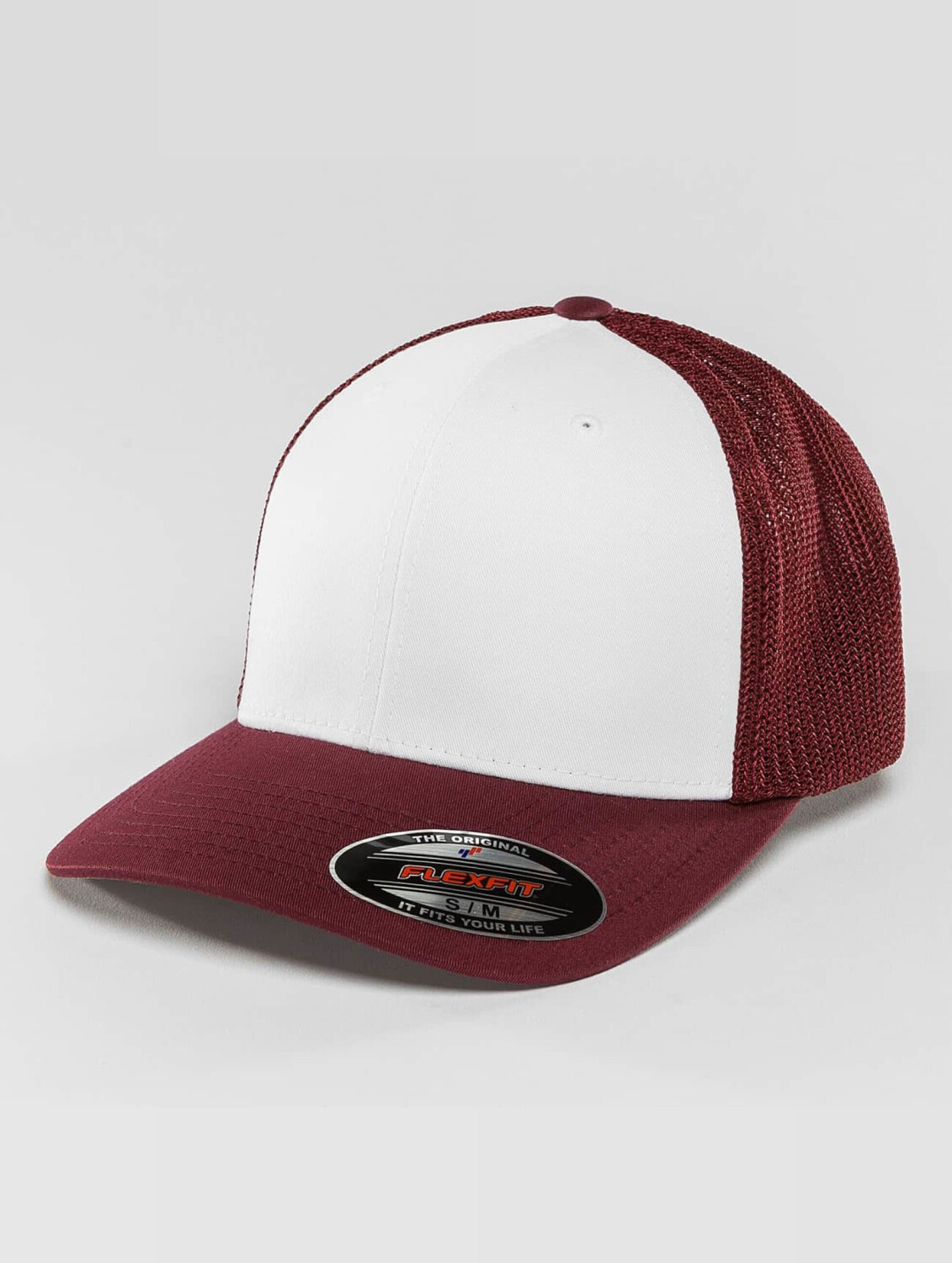 Flexfit Flexfitted Cap Mesh Colored Front red (UC6511CFMARWHT)