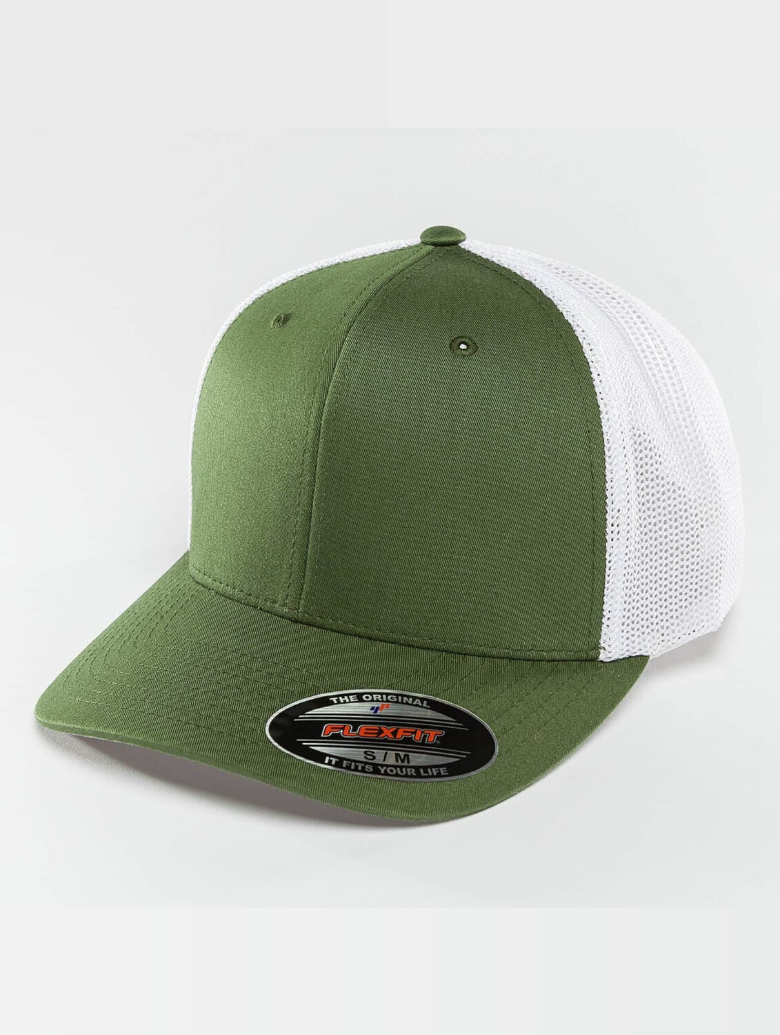 Flexfit Flexfitted Cap Mesh Cotton Twill Two Tone olive (UC6511TBUKWHT)
