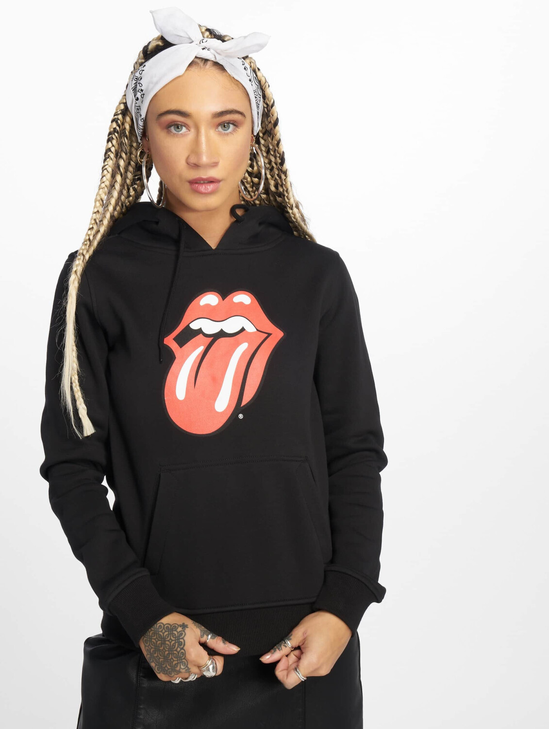 Merchcode Hoody Rolling Stones Tongue black (MC328BLK)