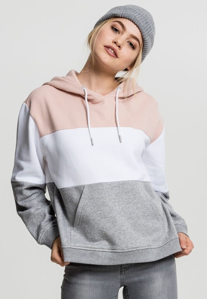 Urban Classics Hoody 3 Tone pink (TB1843LGTROSWHT)
