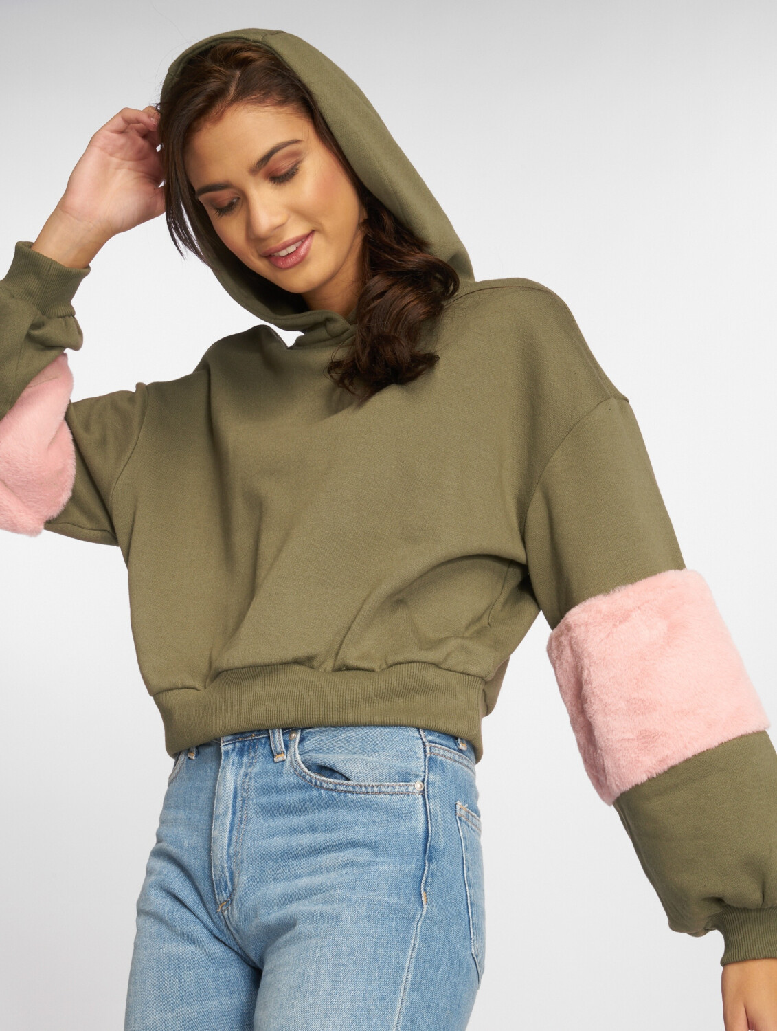 Urban Classics Hoody Ballon Sleeve olive (TB2347OLVROS)