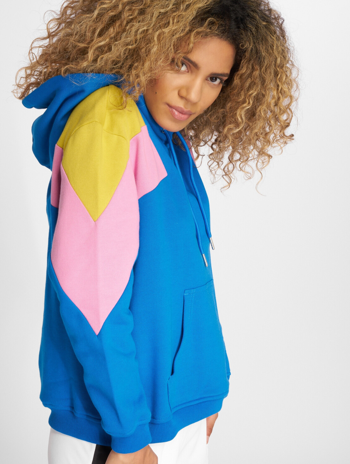 Urban Classics Hoody Oversize 3-Tone Block blue (TB2345BRIBLULEM)