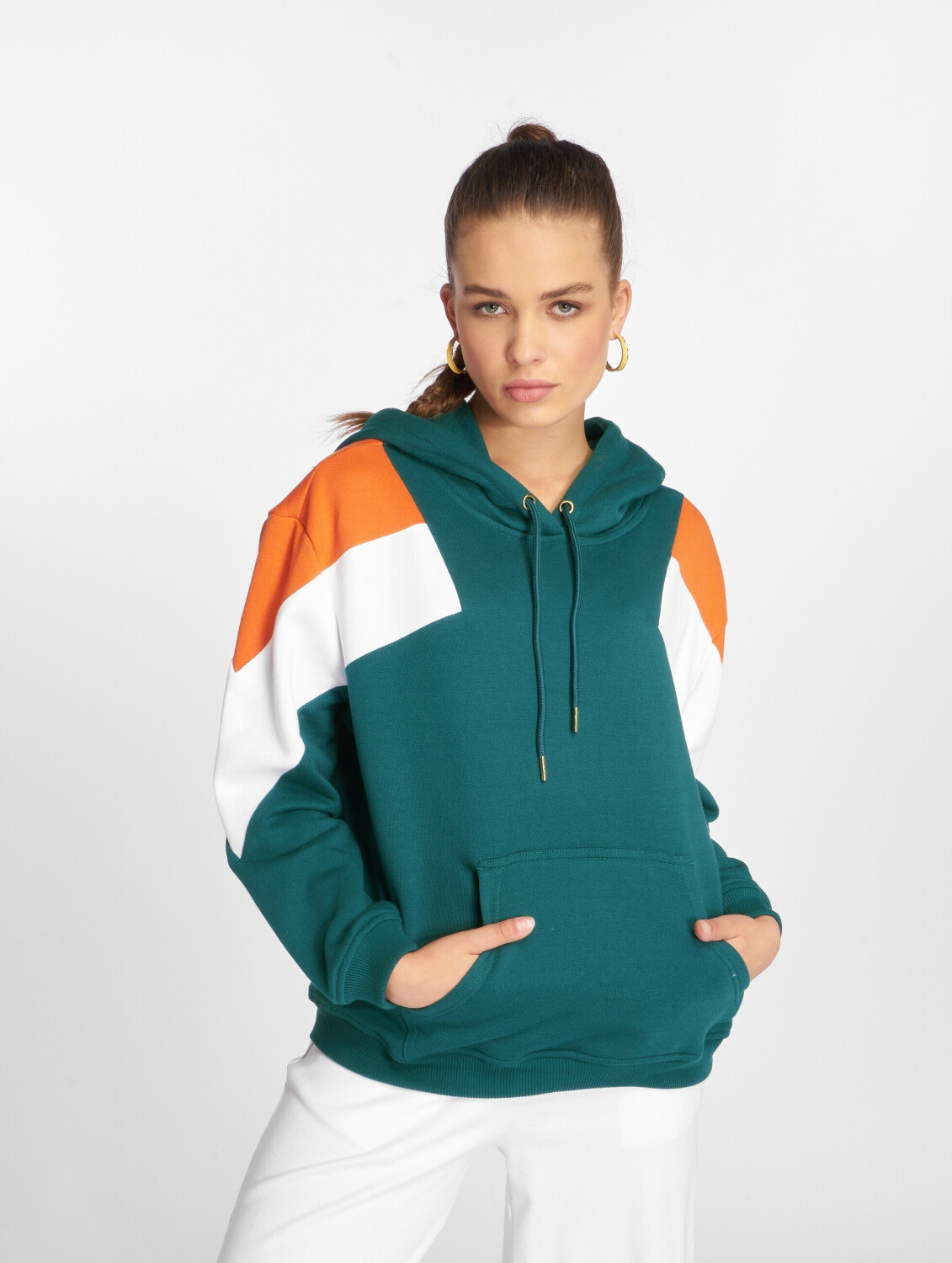Urban Classics Hoody Oversize 3-Tone Block green (TB2345JASRUSORA)