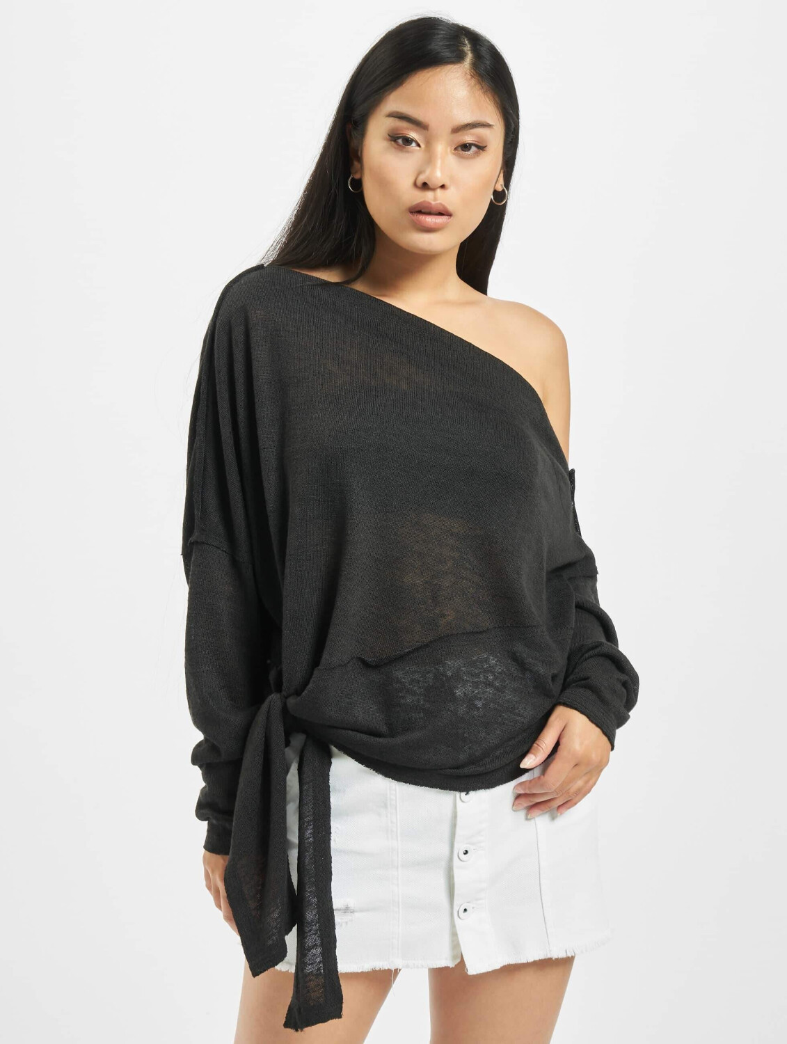 Urban Classics Pullover Asymmetric black (TB1956)