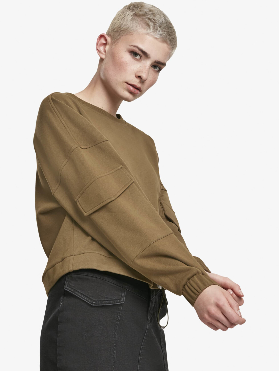 Urban Classics Pullover Short Worker Crewneck olive (TB343002438)