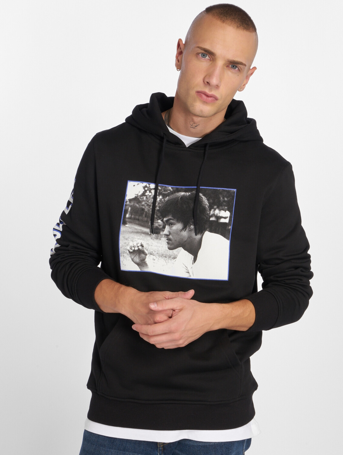 Merchcode Hoodie Bruce Lee Be Water My Friend black (MC265BLK)