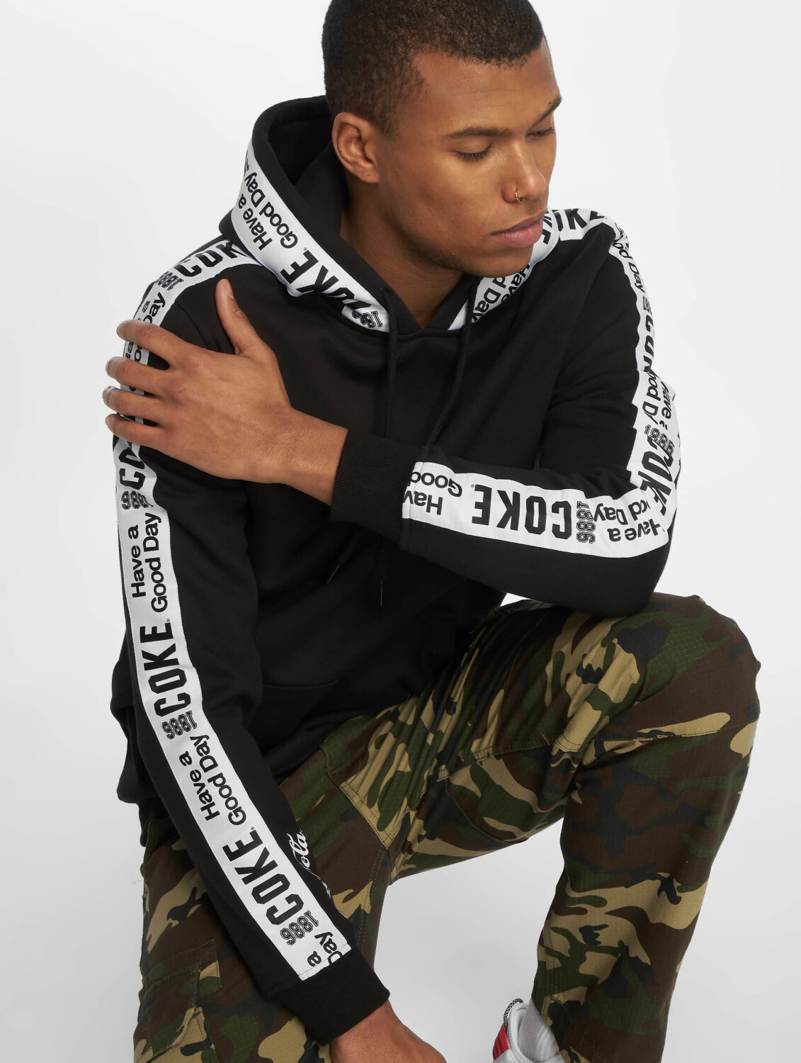 Merchcode Hoodie Coke Tape black (MC303BLK)
