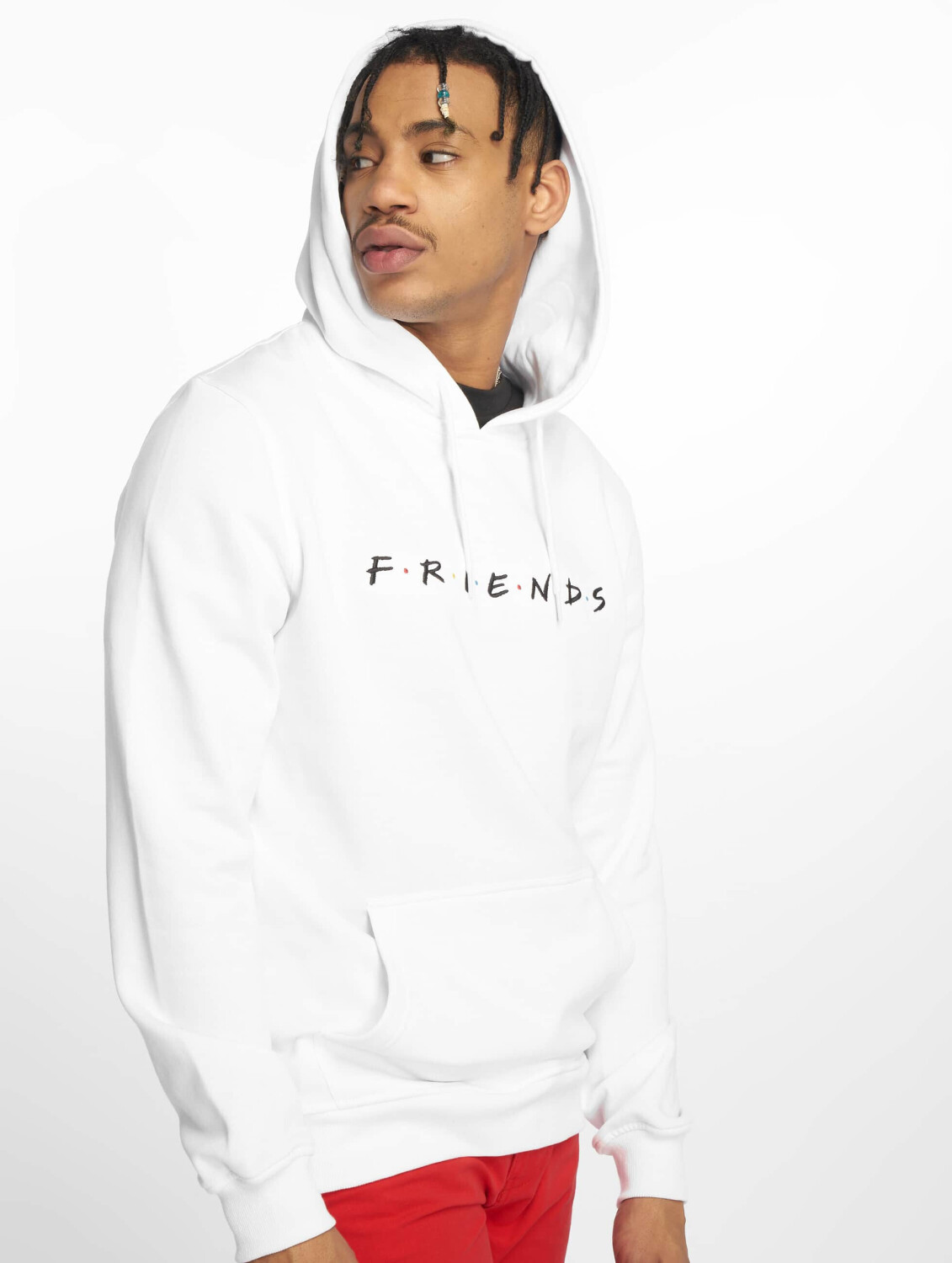 Merchcode Hoodie Friends Logo Emb white (MC332WHT)