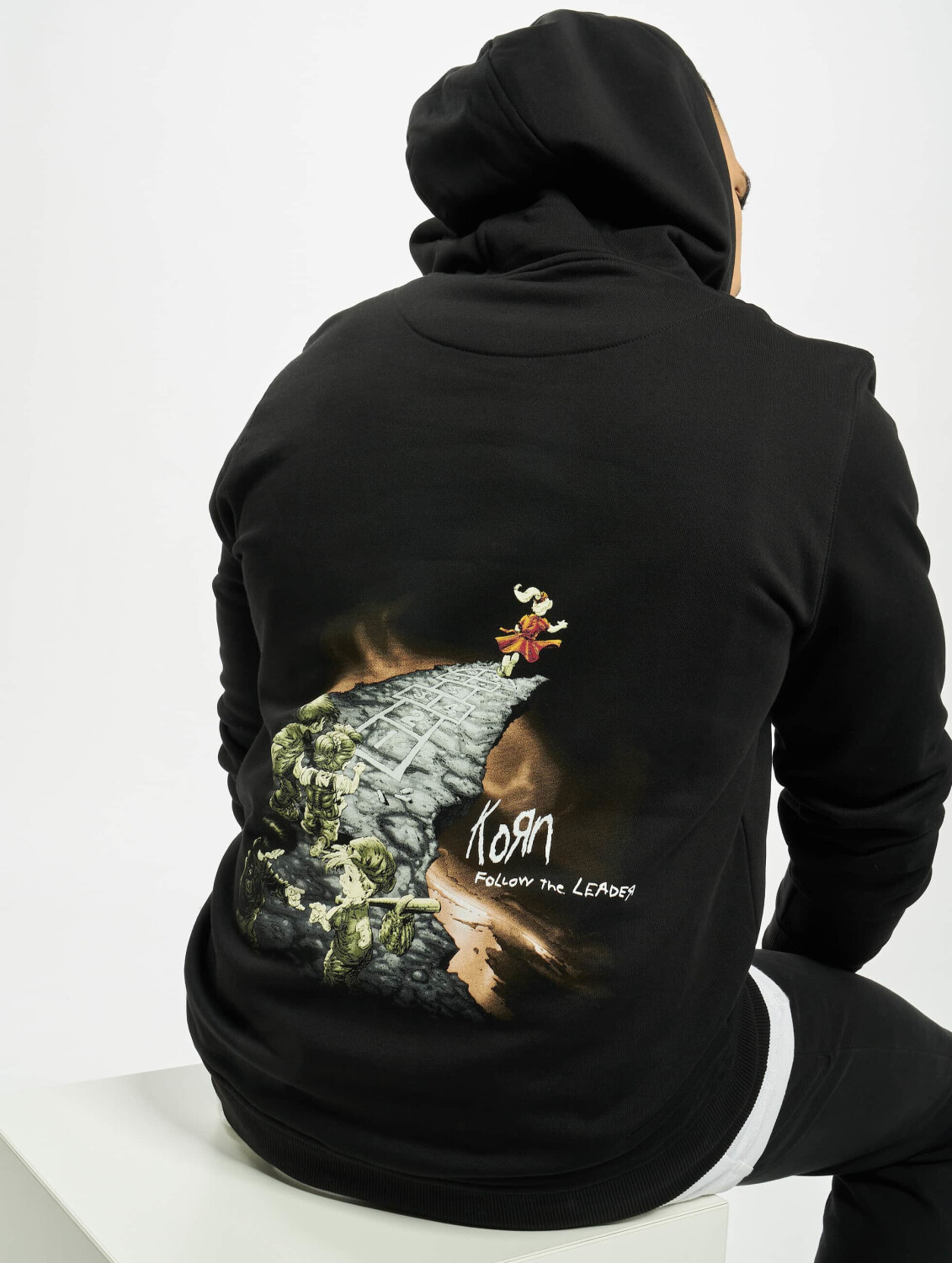 Merchcode Hoodie Korn Follow The Leader black (MC498BLK)