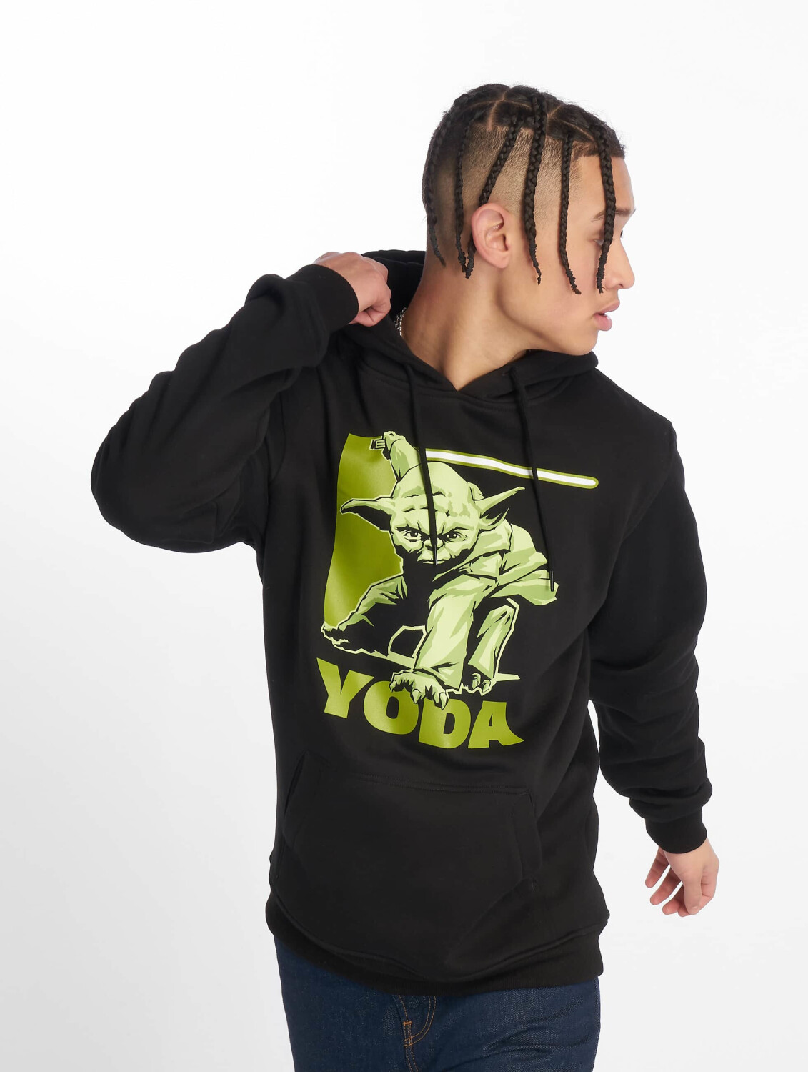 Merchcode Hoodie Yoda black (MC392BLKBLK)