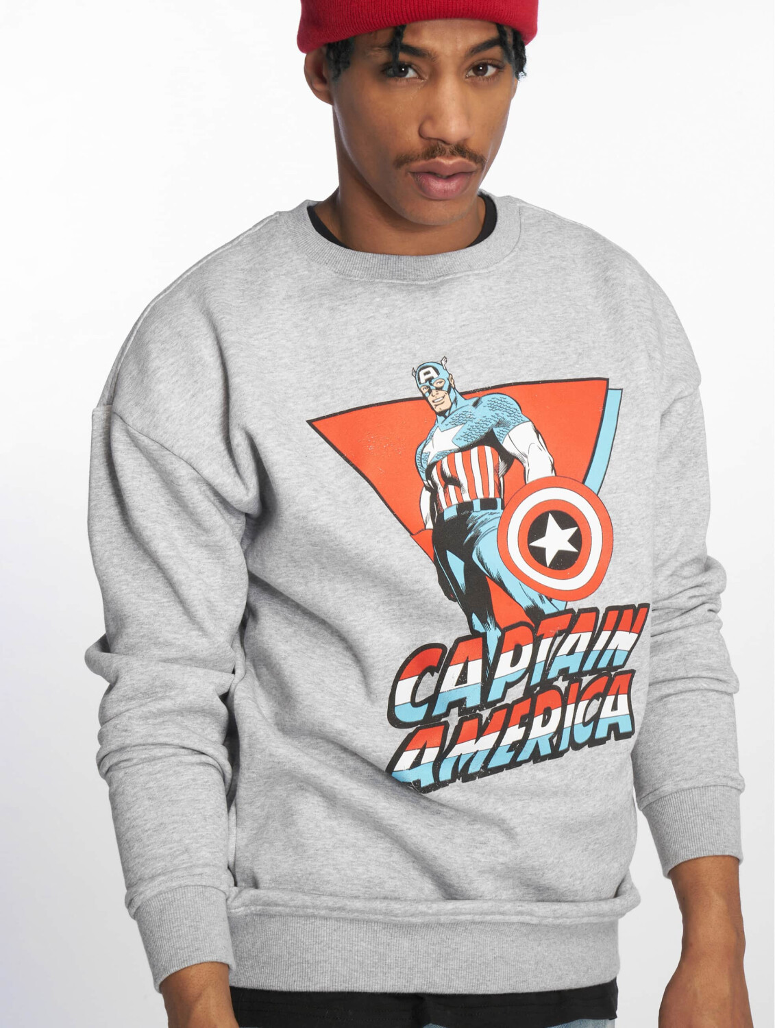 Merchcode Sweatshirt Captain America grey (MC382GRY)