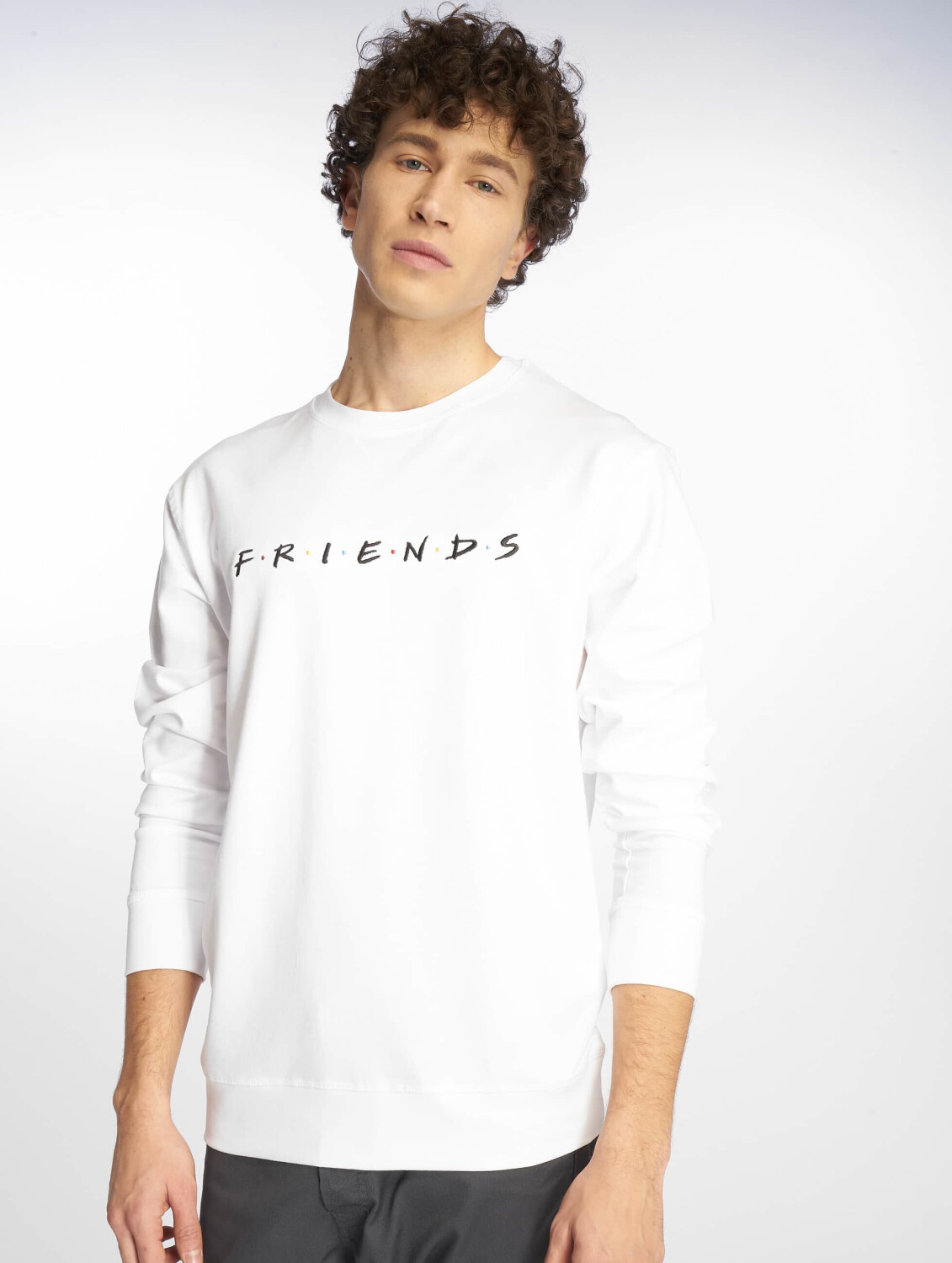 Merchcode Sweatshirt Friends Logo Emb white (MC333WHT)