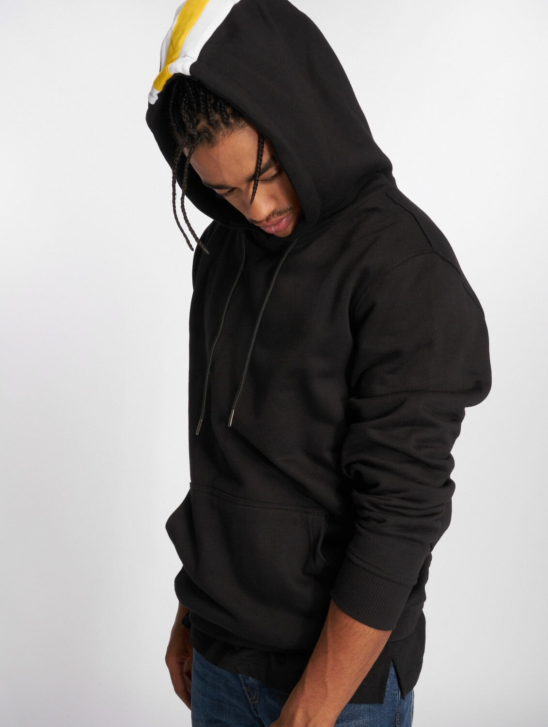 Urban Classics Hoodie Back Stripe black (TB2400BLKWHTCHRY)