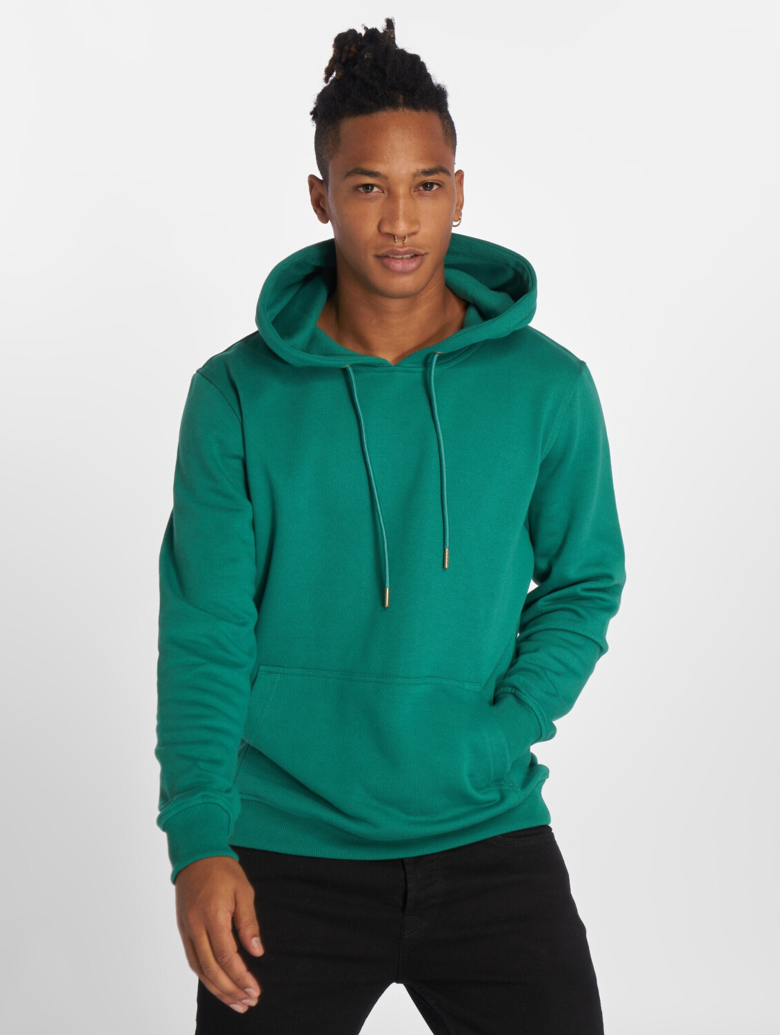 Urban Classics Hoodie Back Stripe green (TB2400GRNBLKFIR)
