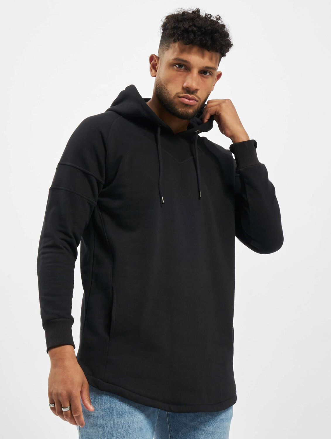Urban Classics Hoodie Long Shaped black (TB1407BLK)