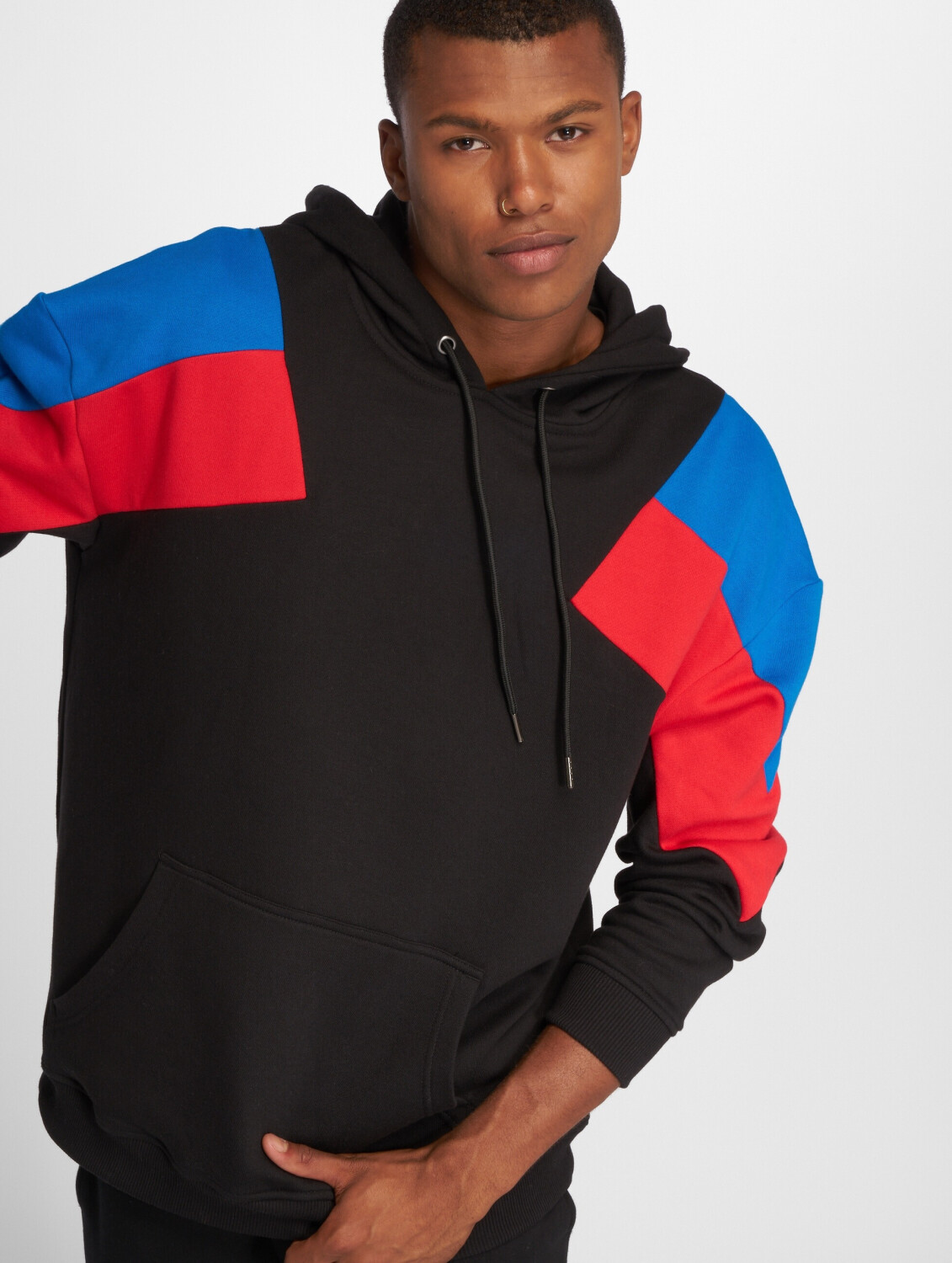 Urban Classics Hoodie Oversize 3-Tone black (TB2402BLKBRIBLU)