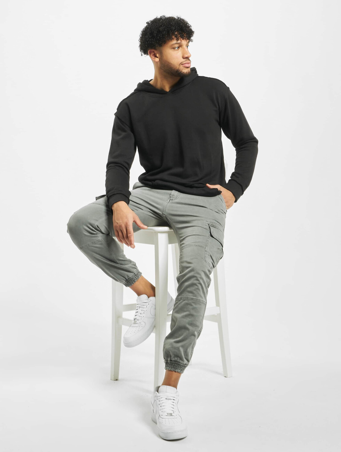 Urban Classics Hoodie Oversized Open Edge black (TB1584BLK)
