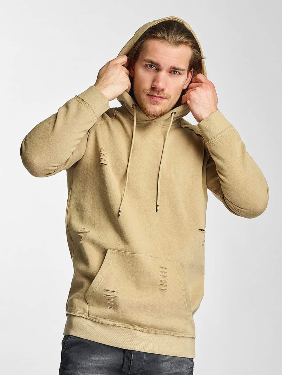 Urban Classics Hoodie Ripped Raglan beige (TB1589WMSND)