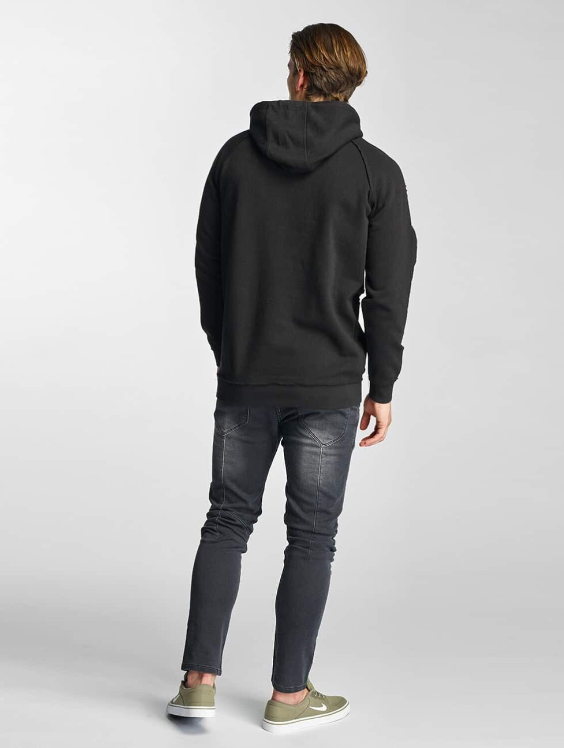 Urban Classics Hoodie Ripped Raglan black (TB1589BLK)