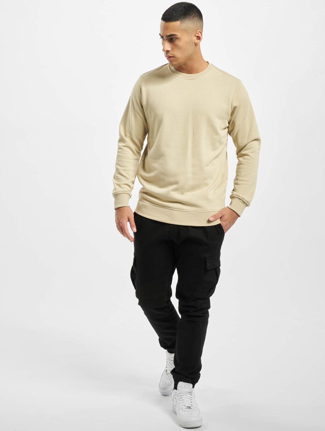 Urban Classics Sweatshirt Basic Terry Crew beige (TB348402439)