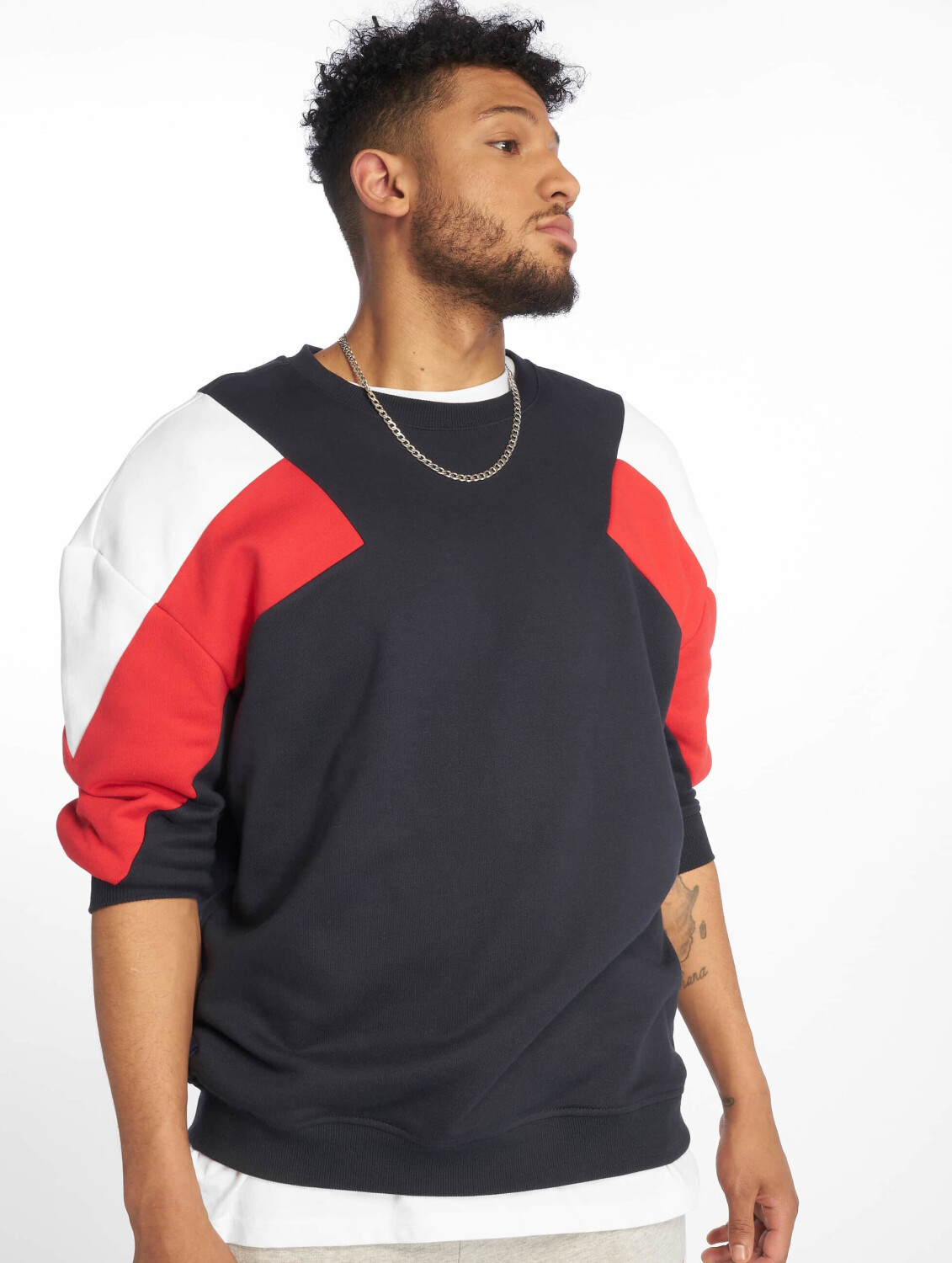 Urban Classics Sweatshirt Oversize 3-Tone blue (TB2401NVY)