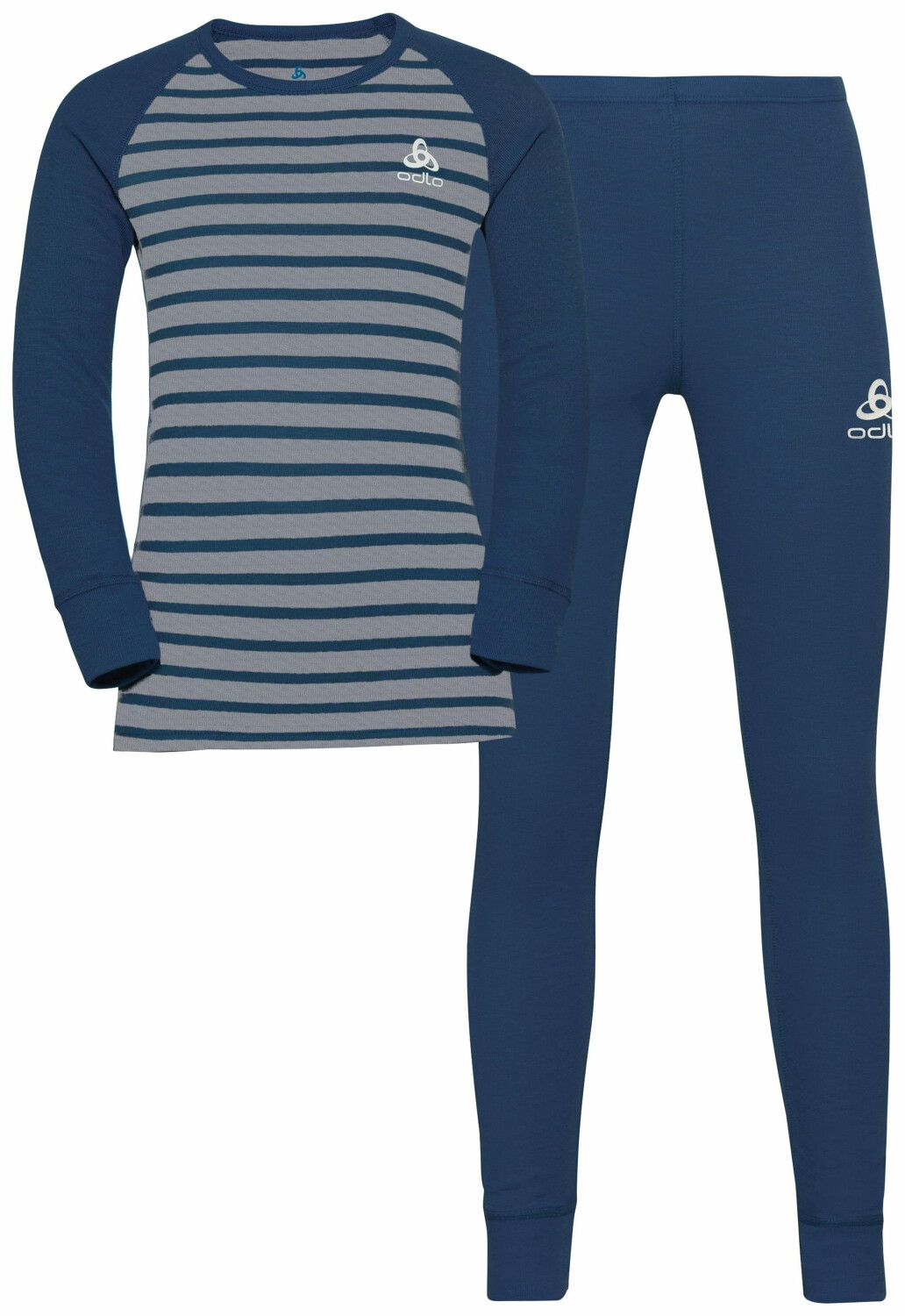 Odlo Active Warm Eco Kids Baselayer Set estate blue/grey melange