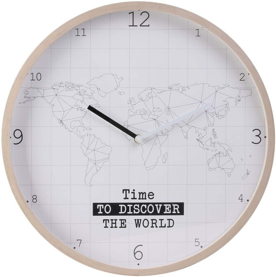 The home deco factory Horloge murale mappemonde 40 cm