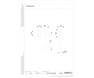 Hoppe Paris E038/U30 E038/U30, Edelstahl, (2806884)
