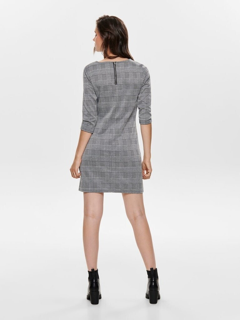 Only Brilliant Checked Dress 15186283 black cloud dancer ab 23
